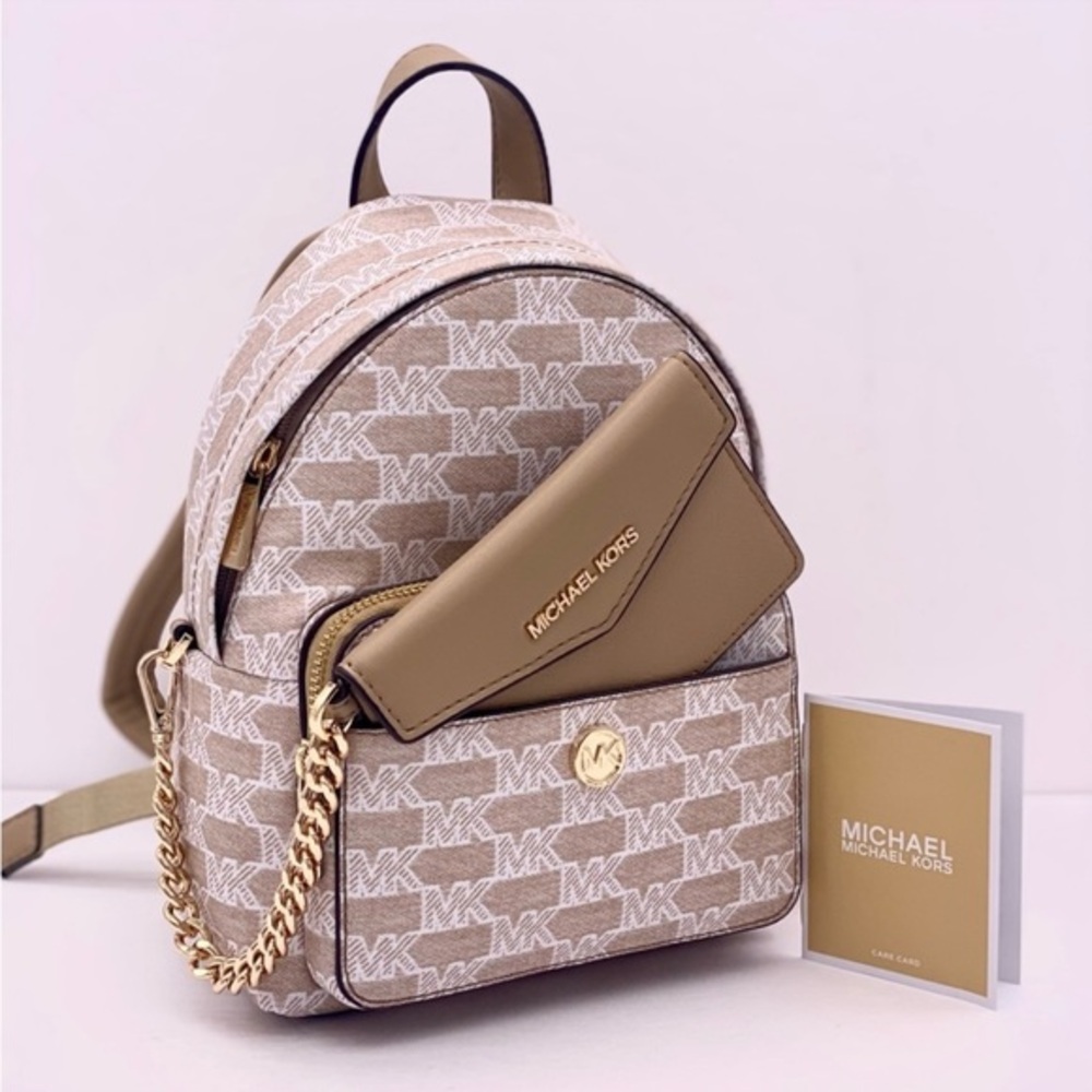 Michael Kors Maisie Extra-Small Logo 
2-in-1 Backpack Camel Color
